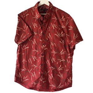 MICHAEL KORS Slim Fit, Short Sleeve Button-Down Shirt Size L